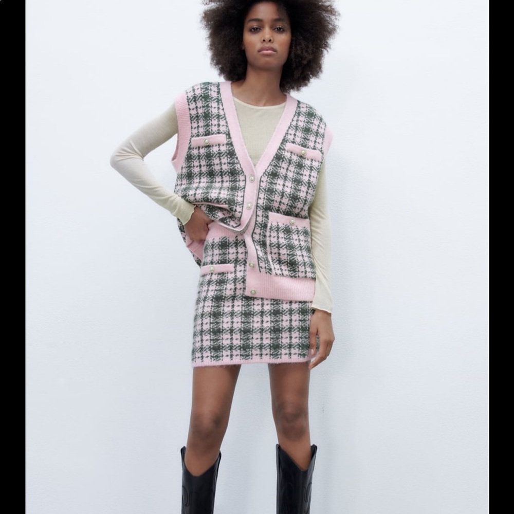 Zara skirt and sweater vest set